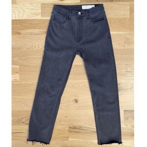 rag & bone Fern High-Rise Slim Jeans Grey Denim Size 25